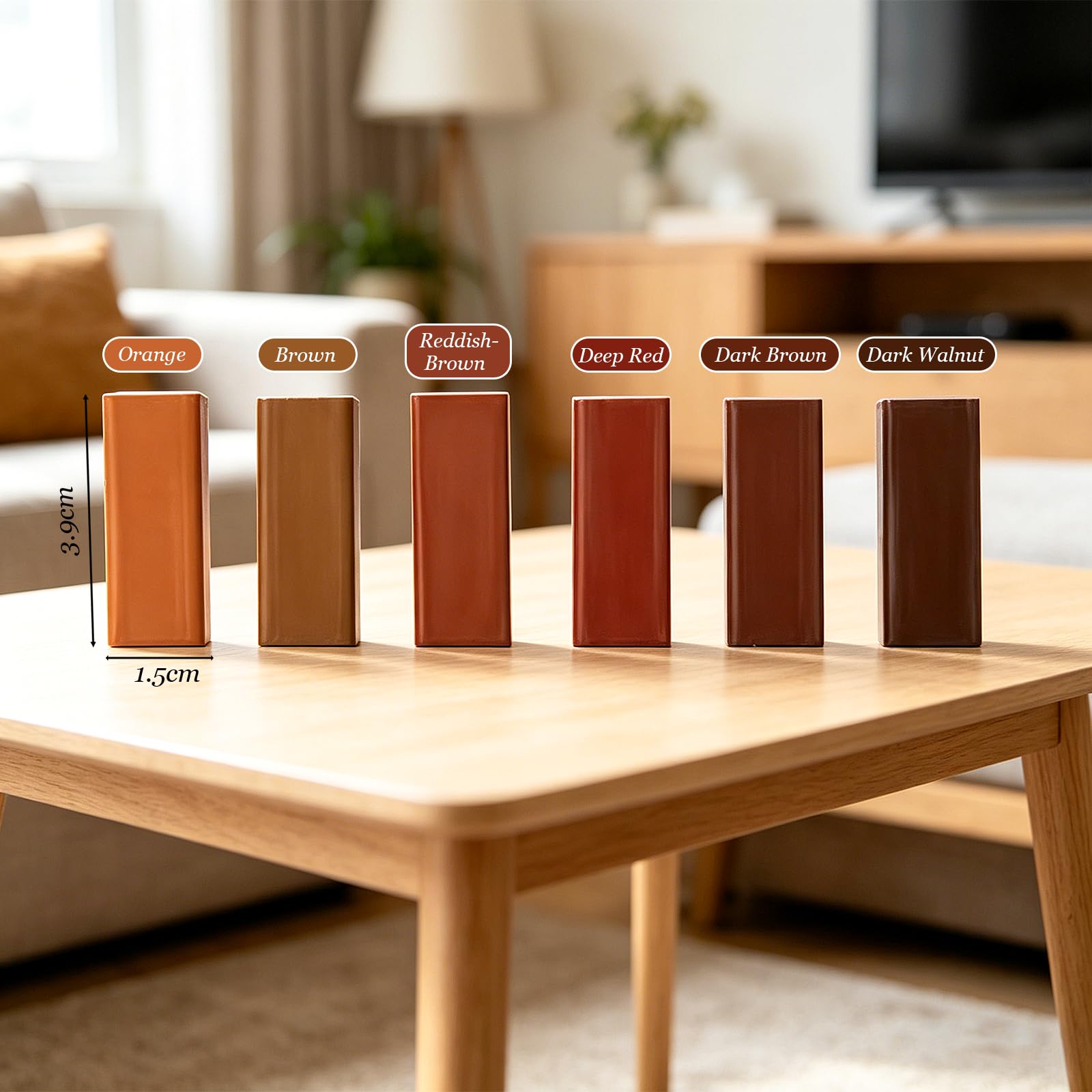 8 Pezzi Kit Riparazione Parquet, Kit di Riparazione Legno per Riparazione Graffi, 8 Bastoncini di Cera Colorata con Raschietto, per Piastrelle, Laminato in Legno, PVC, Vinile, Mobili, Parquet