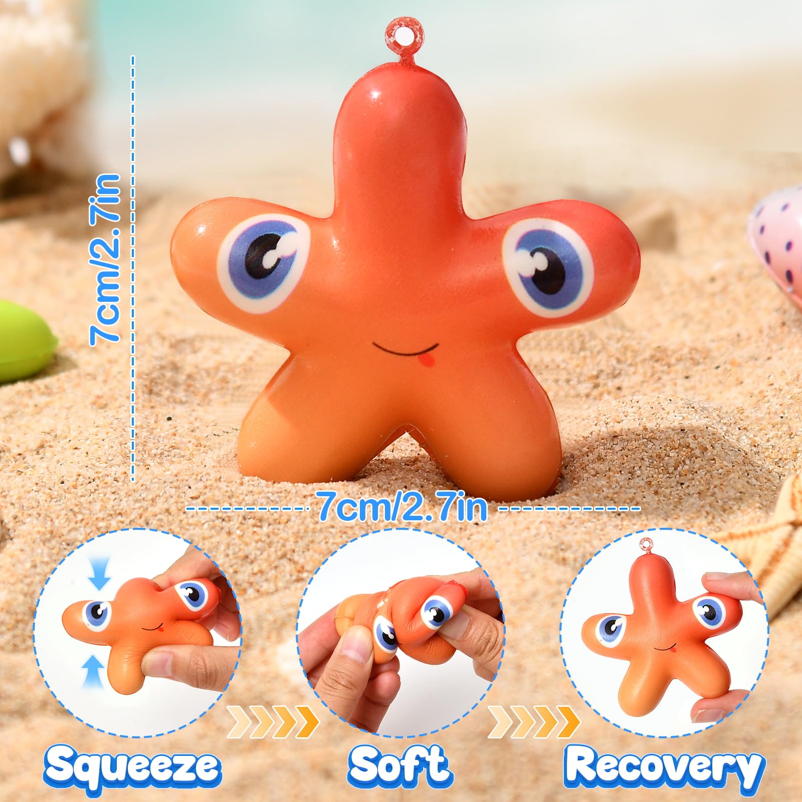 9 Mini Peluche Mondo Marino Con Portachiavi - 12 Cm, Set Regalo Per Bambini Con Squalo, Delfino, Balena - 4