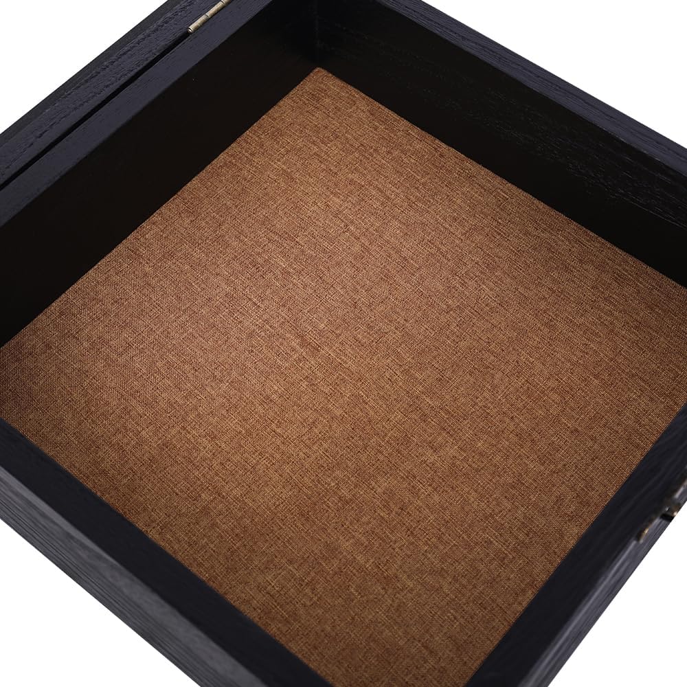 15x15x4 Shadow Box, Exterior Depth 4in Extra Deep Shadow Box Frame for Pictures, Photos and Keepsake(Black)