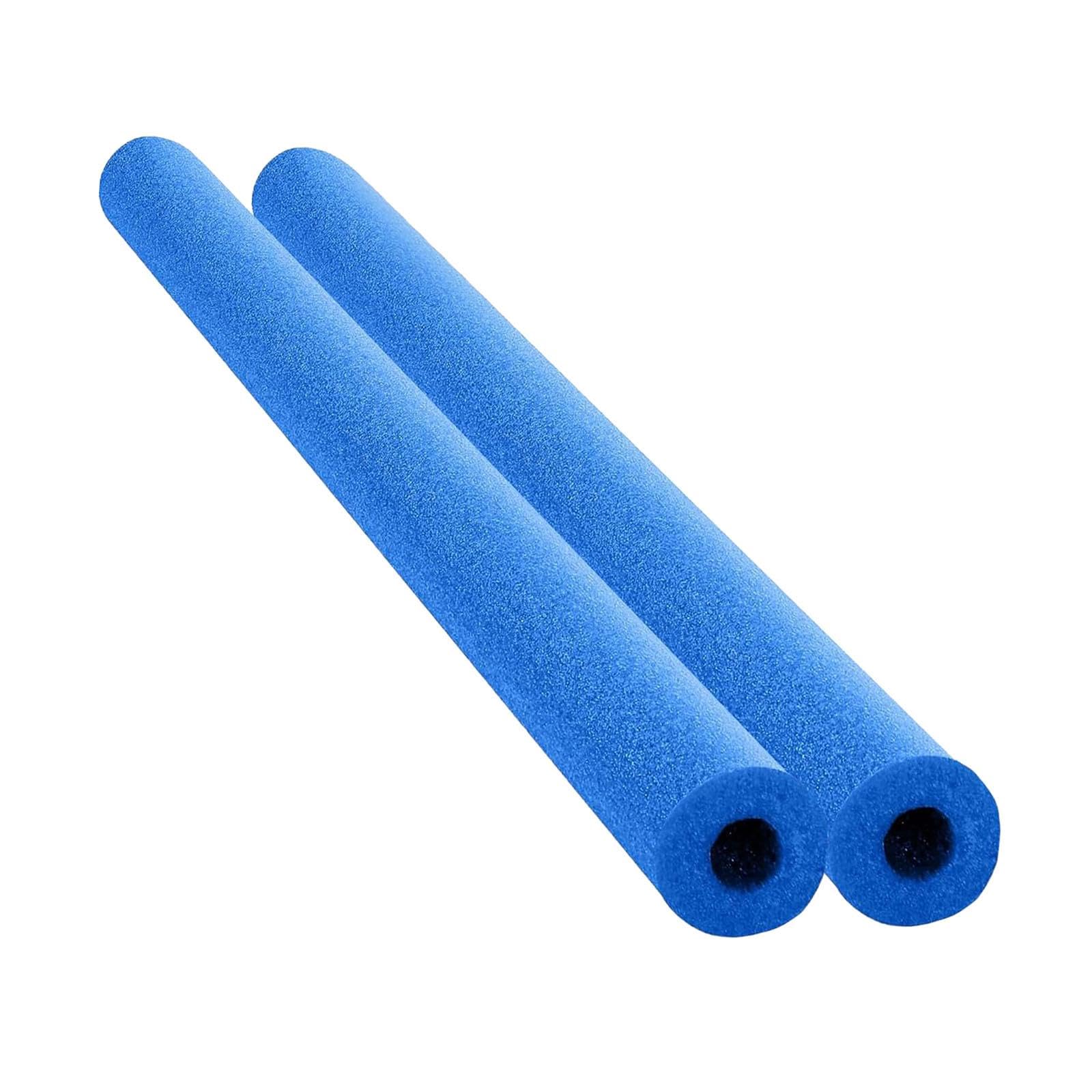 Ronyme 2Pcs Floating Pool Noodles Swimming Pool Floats Beach Training Devices Reusable Hollow Tubes Swim Noodles for Trip Exercise (Blue)