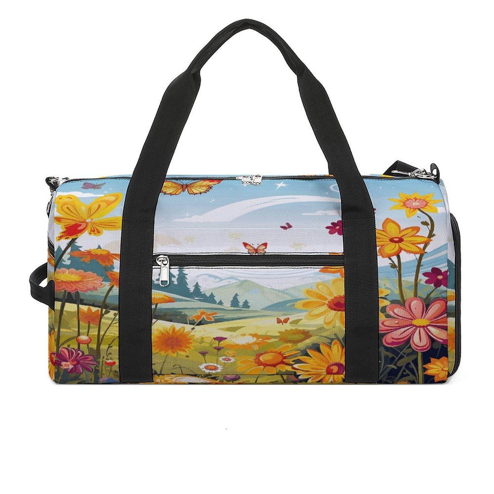 Bolsa ligera de viaje con compartimento para zapatos, bolsa de gimnasio para mujer, para pasar la noche, fin de semana, yoga, gimnasio, viajes de negocios, deporte y hospital.