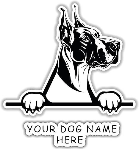 Miniatura 24 de Personaliza la calcomanía de mascota con el nombre de tu perro Calcomanías de mascotas dibujadas personalizadas para tu automóvil, camión, SUV