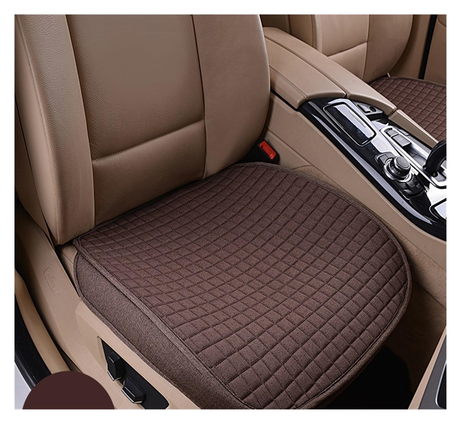 Housses de siège de voiture anti-usure, coussin en lin respirant pour siège avant