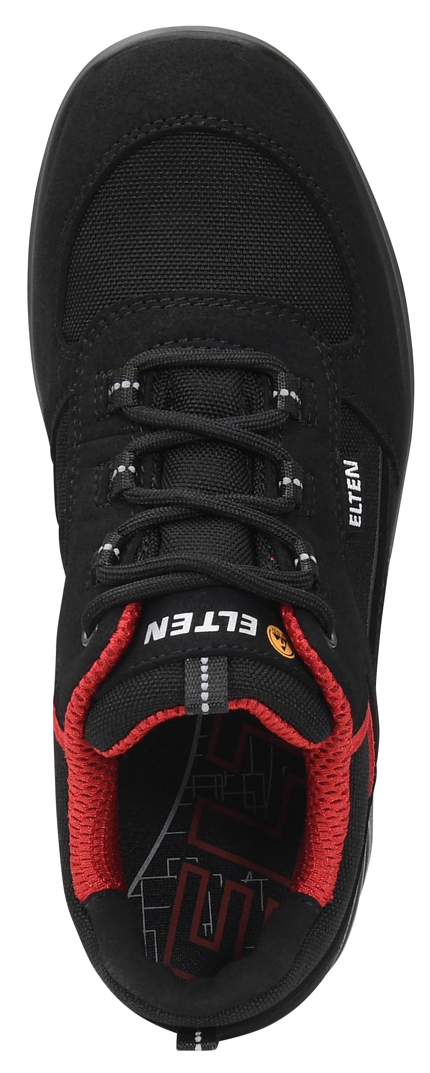 ELTEN Hannah XXTL Black-red Low ESD S3S | Sicherheitsschuhe für Damen & Herren, Stahlkappe, leicht, atmungsaktiv