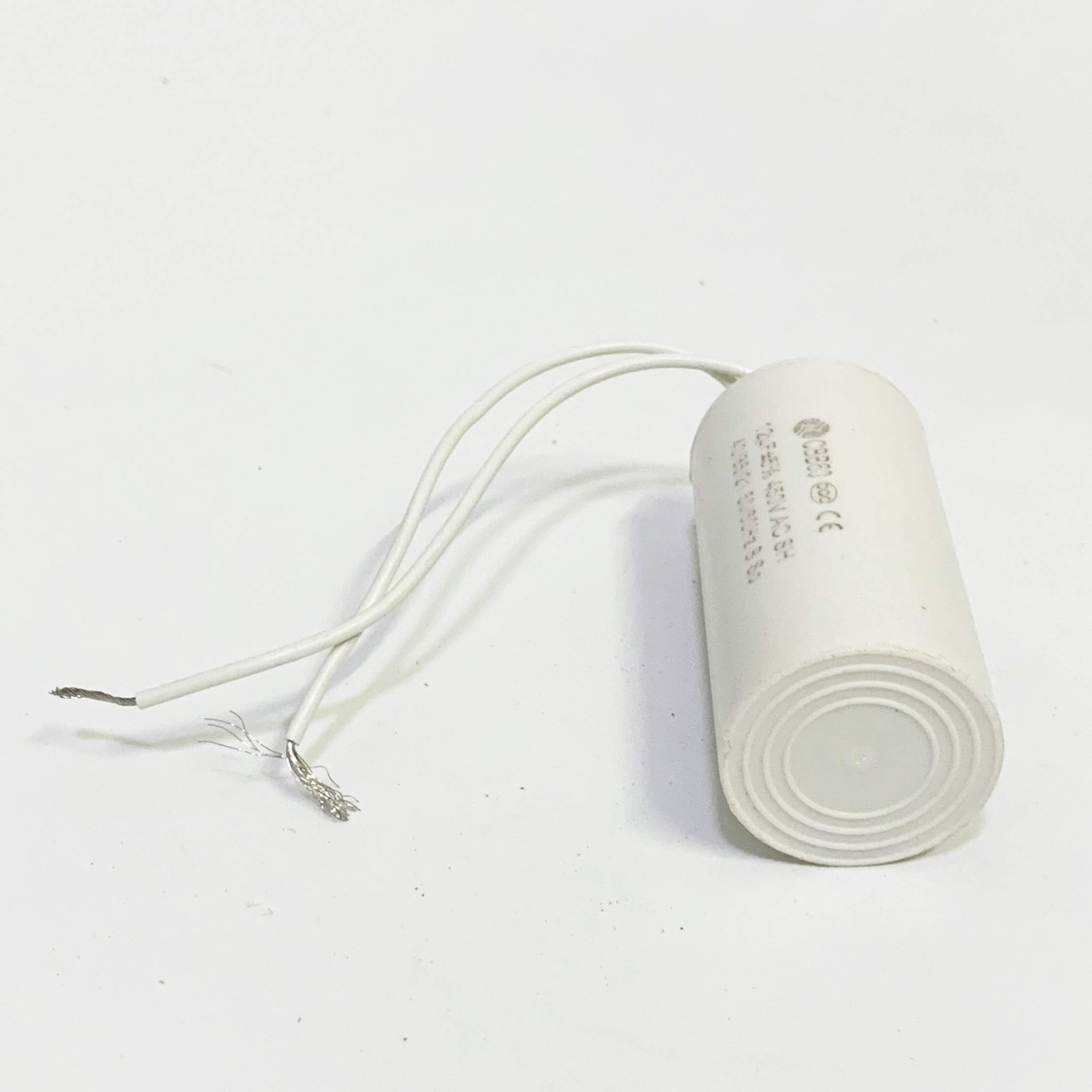 Condensatore cilindrico da 12uf,450V,AC50/60Hz,10/70/21,Due Fili.