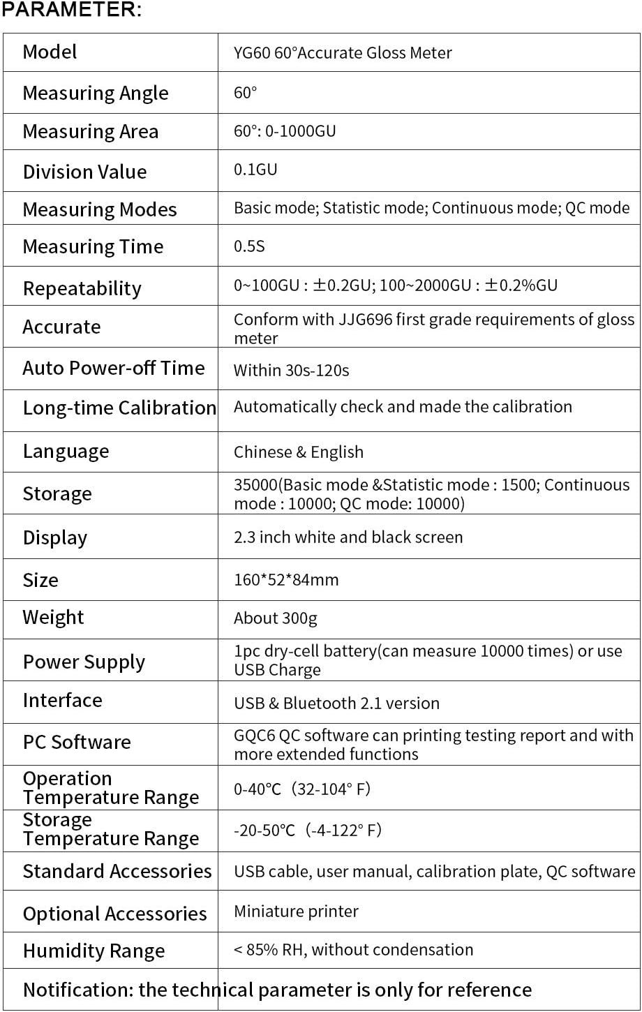 60 Degree Economic Gloss Meter Paints Ink Ceramic Marble Tester Surface Cleaning Measurement Glossmeter