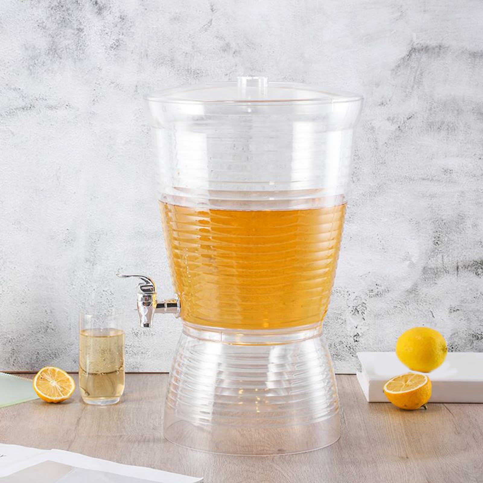 Acryl-Flaschenspender | Beverage Container mit Ständer für Saft/Tea/Soda & , Bierpitchers für Countertop Tea Commercial Pantry Kitchen Coffee Home Iced Water Wine Restaurant