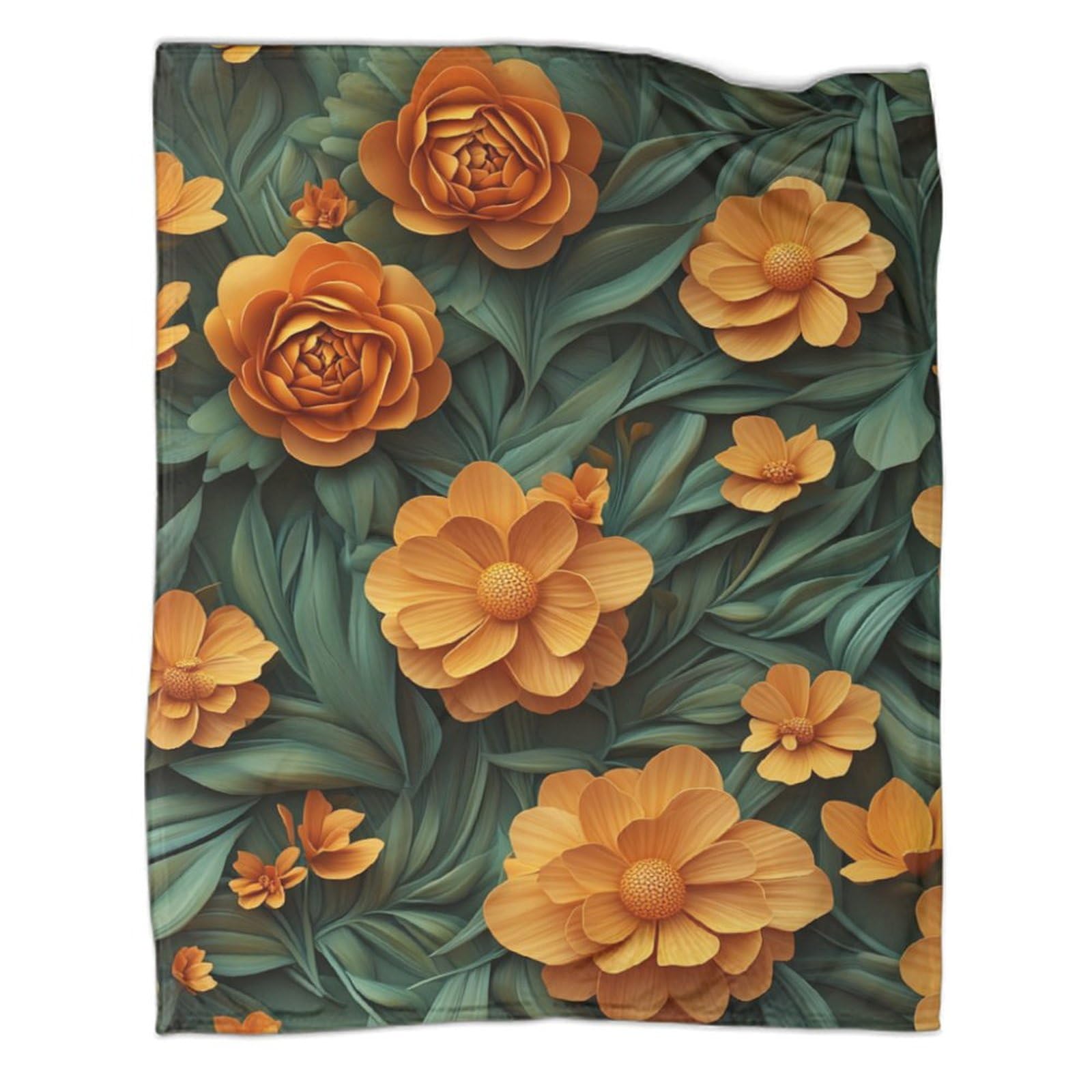 Qiacvydkz Style-25 Floral Printed Fleece Throw Blanket Wildflowers Pattern Fleece Throw Blanket Soft Fuzzy Blanket Soft Warm Microfiber Sport Bedding For Bed Couch 60X80inch(150X200cm)