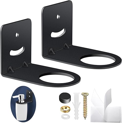 Soporte adhesivo para botella de ducha, dispensador de botella de jabón sin perforación, soporte de pared, dispensador de jabón de