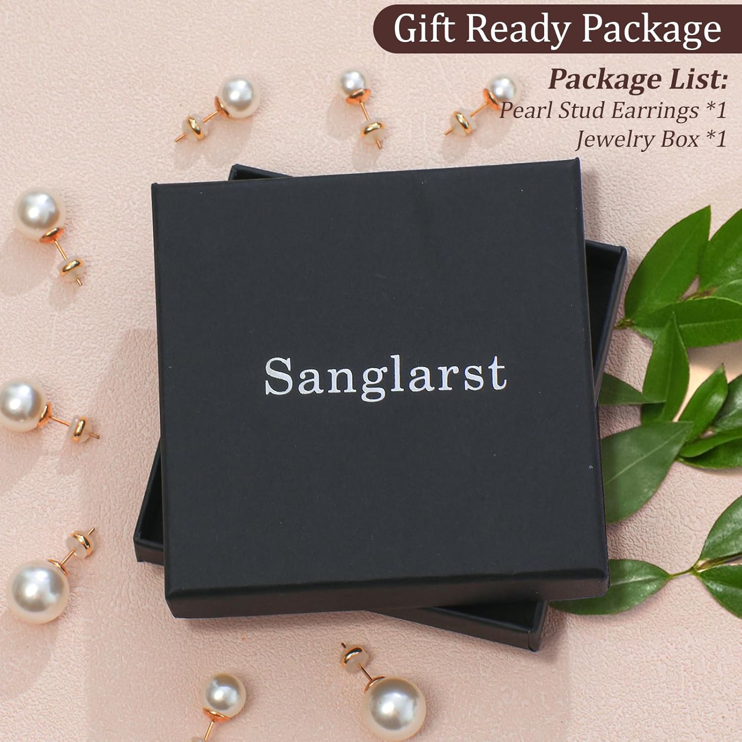 4 Pairs Pearl Stud Earrings 14K Plated Gold Sterling Silver Hypoallergenic Earring stud Large size pearl 8mm-14mm Set Earrings for women - Image 6