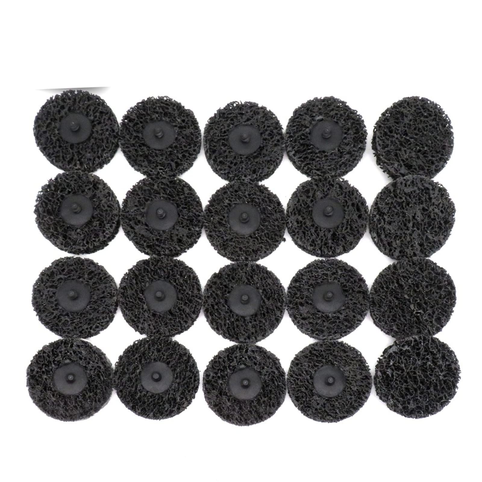 20 Piezas De 3 "y 75mm De Cambio Rápido, Fácil Tira Y Discos De Limpieza, Negro Para Eliminación De Óxido De Pintura, Preparación Automática De Superficies, Herramientas De Pulido Abrasivo