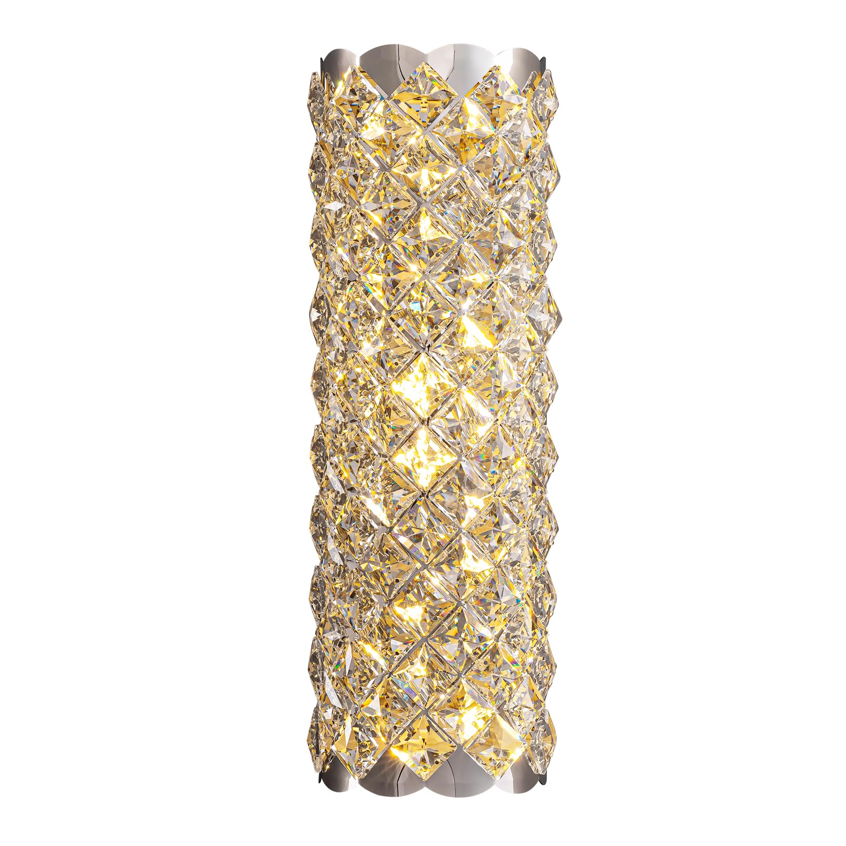 Kristall Wandleuchte Wandlampe Innen Kristall Moderne Wohnzimmer Luxus Wand Lampen,Chrom Kristallwandleuchte für Schlafzimmer Esszimmer Flur Innen