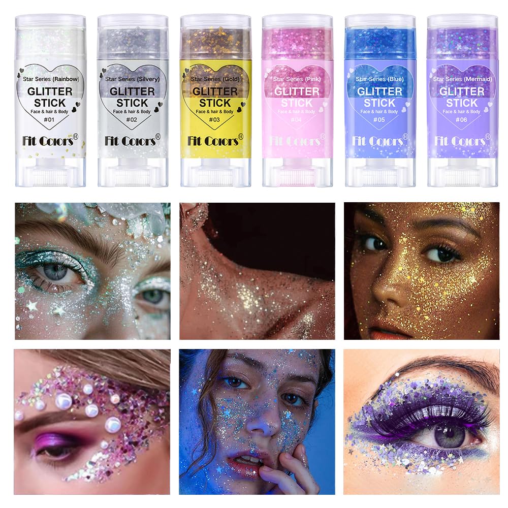 Gel glitter per viso e corpo, trucco viso di carnevale, glitter per capelli, gel con paillettes, accessorio cantante per concerti festival (#04 rosa)