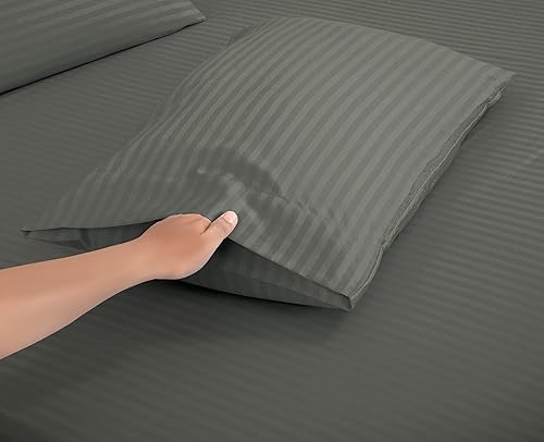 Miniatura 4 de ROYALE LINENS Juego de sábanas de 3 piezas individual XL, microfibra suave cepillada de 1800, 1 sábana bajera, 1 sábana encimera, 1 funda de