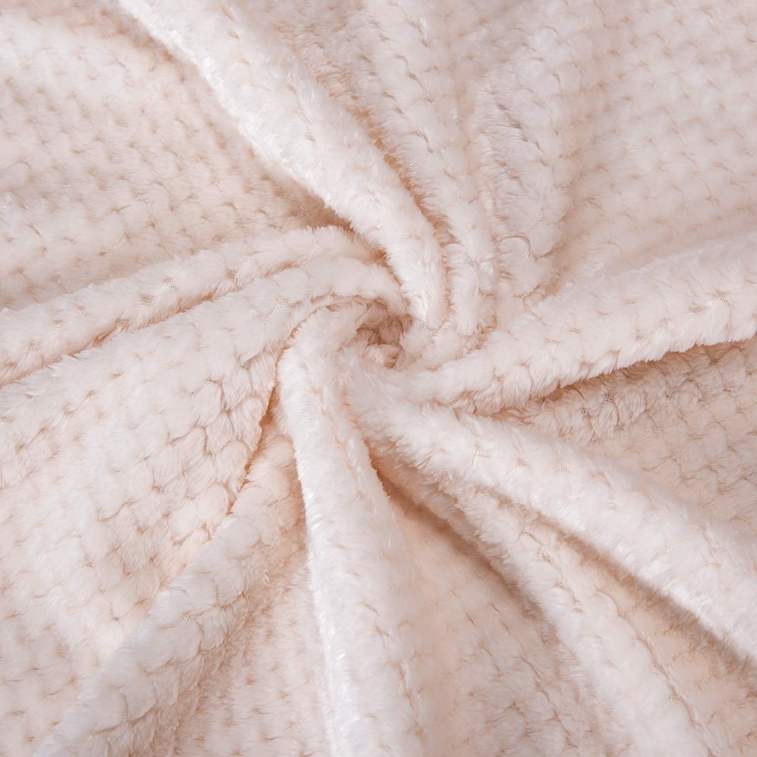 Fuzzy Blanket or Fluffy Blanket for Baby, Soft Warm Cozy Coral Fleece Toddler, Infant or Newborn Receiving Blanket for Crib, Stroller, Travel, Decorative (28Wx40L, XS-Flint Gray): 60”×80” Cream