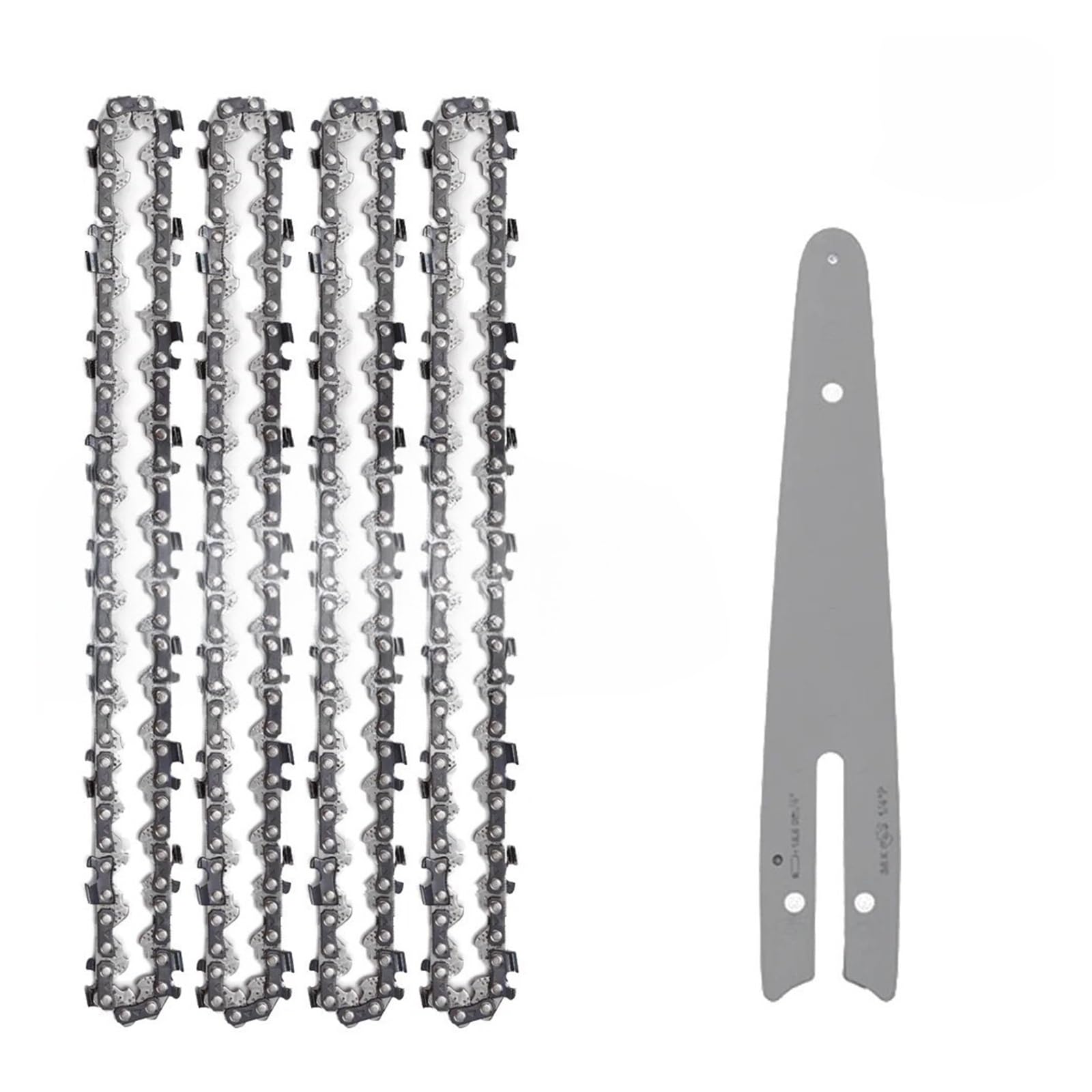 Juego de cadena y placa guía de 4 pulgadas/6 pulgadas for mini motosierra, repuesto de cadena de sierra eléctrica inalámbrica, corte de ramas de madera, cadenas afiladas