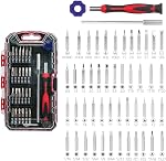 Amazon Basics 51-Piece Precision Screwdriver Bit Set, Micro Repair Tool Kit with Torx, Tri-Wing, Hex and Phillips Bits, Magnetic Case for Laptops, Smartphones, Watches and Small Electronics