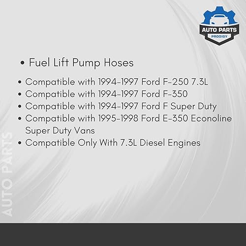 Miniatura 5 de Kit de mangueras de bomba de elevación de filtro de combustible compatible con Ford F250 F350 Superduty 7.3L Diesel Powerstroke 1994-1997