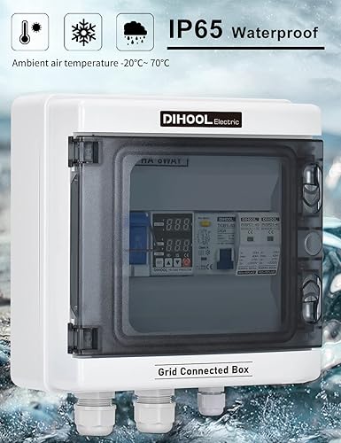 Miniatura 7 de DIHOOL Fuera de la red Sistemas de energía solar AC 220V Breaker Box Interruptor de desconexión solar pv caja combinadora en Fuera de la red