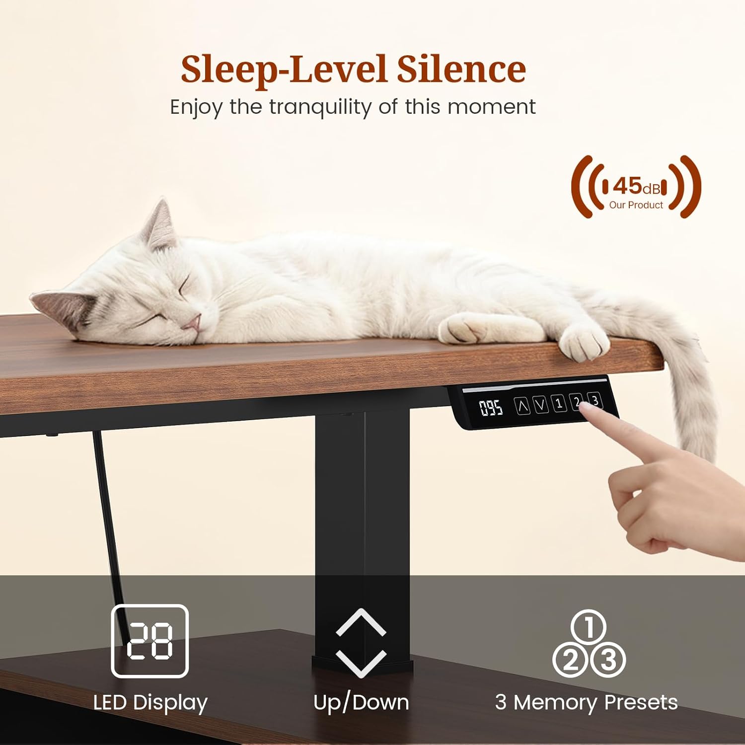 L Shaped Standing Desk Adjustable Height, 53" Electric Office Desk with File Drawers & Storage Shelves, Sit Stand Corner Computer Desk with Power Outlets, Pegboard, 6 Hooks, Black & Walnut