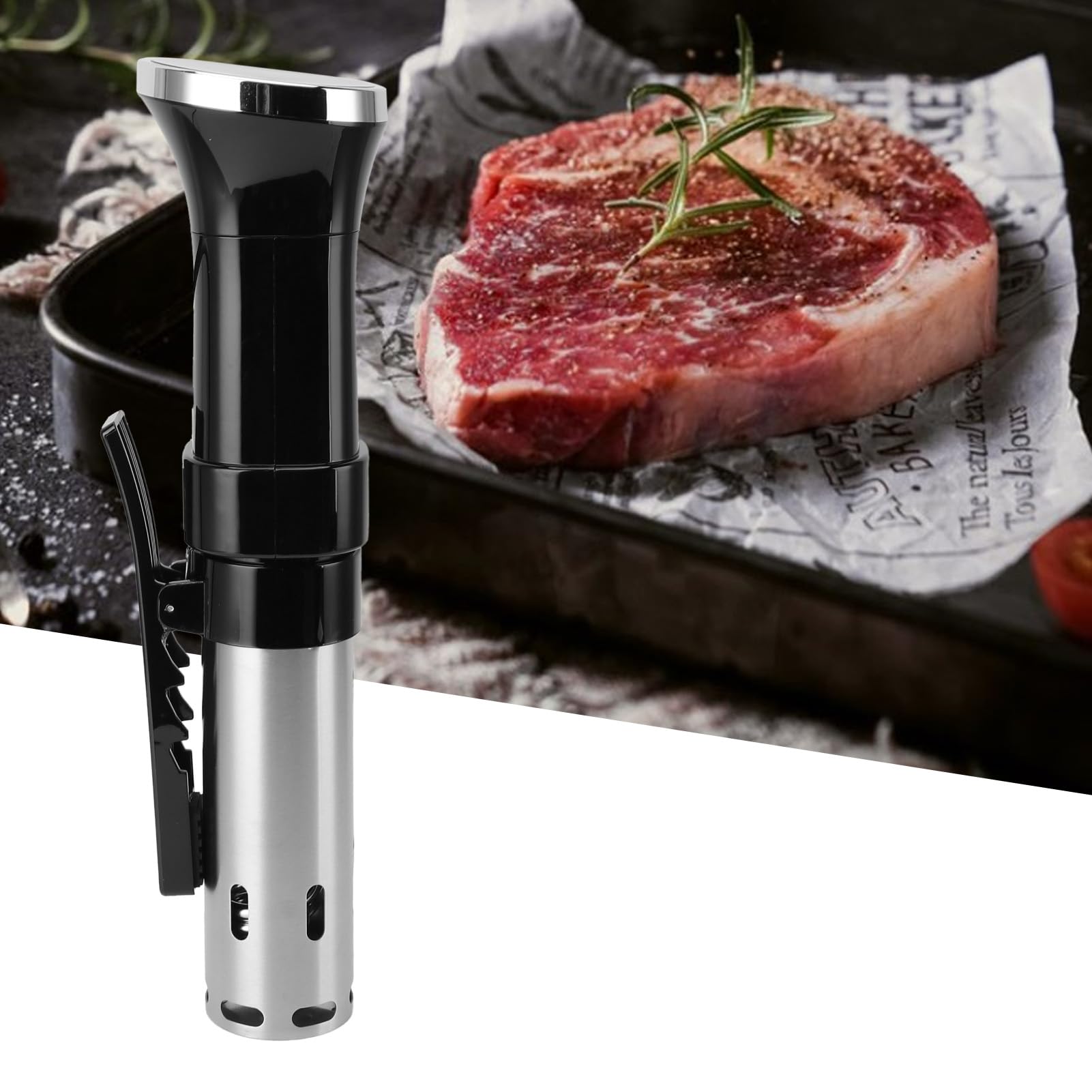 Kit de Cocina de Inmersión, Cocina Al Vacío Profesional de 1100 W, Control Preciso de Temperatura y Tiempo, Pantalla Digital, Calentamiento Rápido (Enchufe europeo 220V)