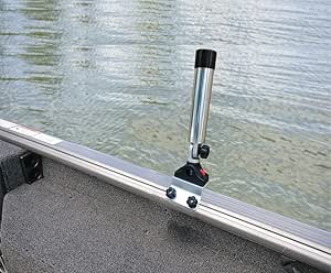 Boat Track System Rod Holder With Power Lock - 360-Degree Adjustable & ALOCK Secure Rig For Kayaks