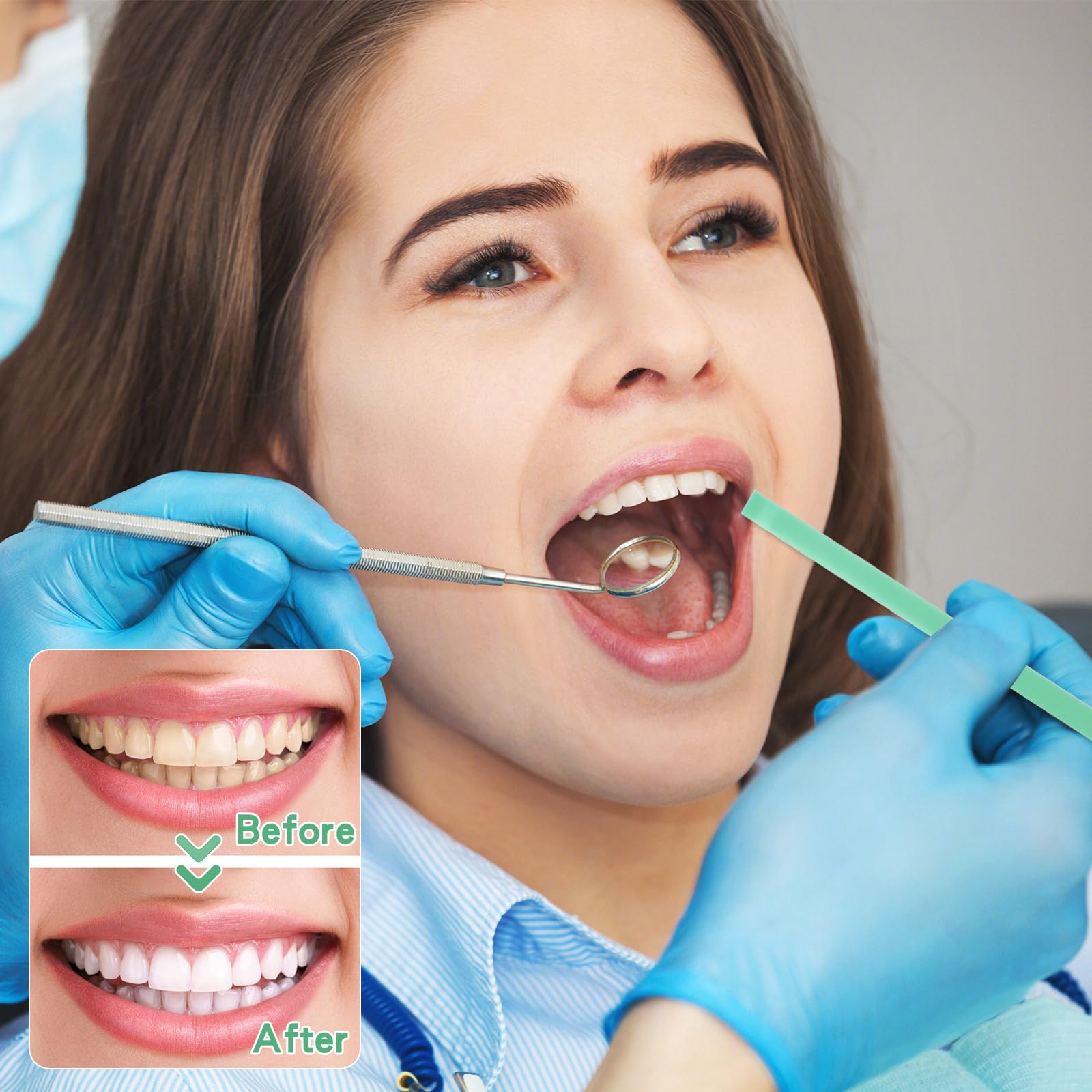 Zimoer Papel de lija dental 3 volúmenes tiras pulido 20/30/50μm grano 4mm