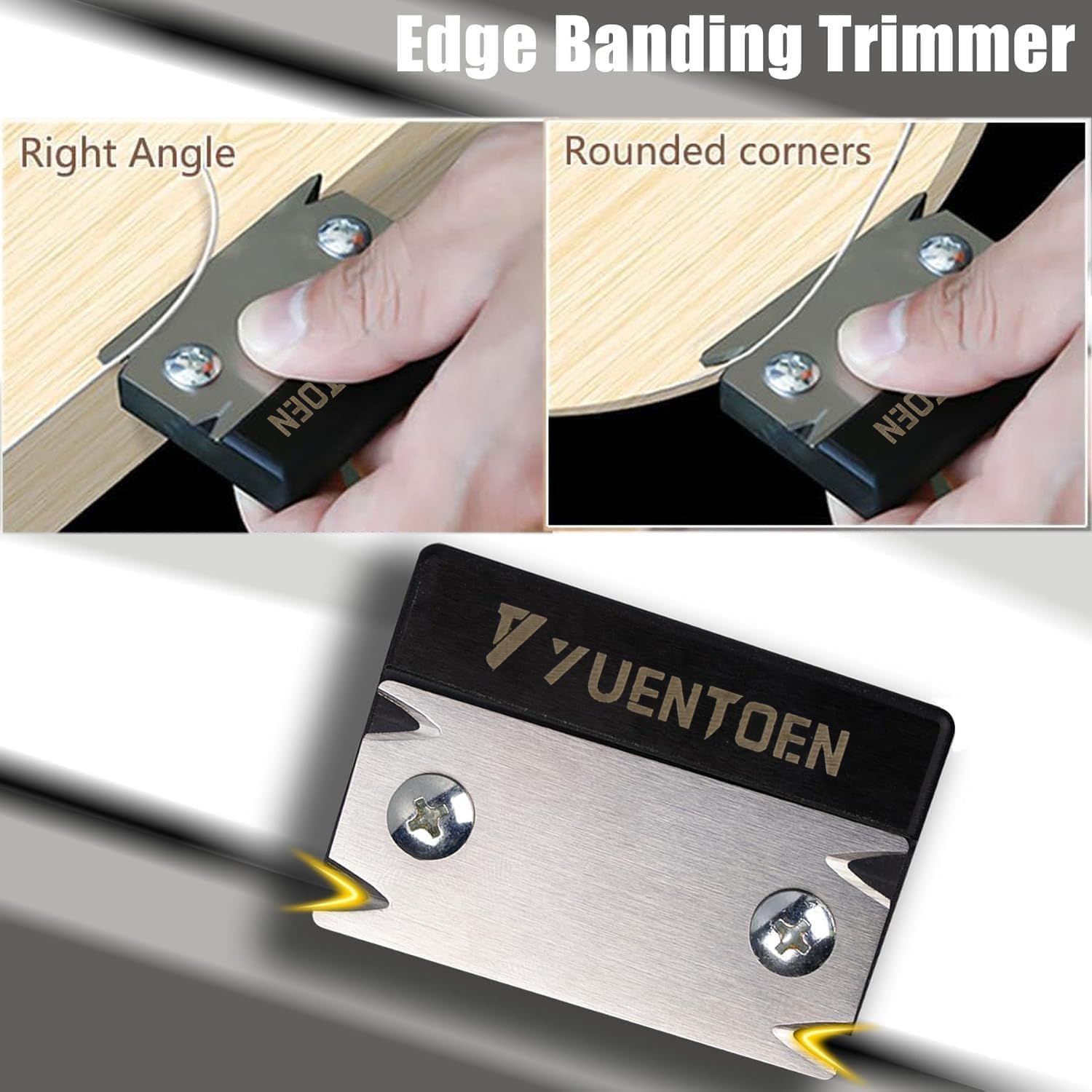 Furnierkantenschneider mit 1 Ersatzklinge, Kantenschneider Umleimer Holzbearbeitung Werkzeuge Handhobel, Edge Banding Trimmer,Holzgrate Holzkante Bänder Trimmer Einhandhobel für PVC ABS