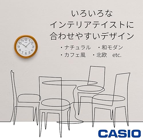 Vista 32 de CASIO IQ-481J-7JF - Reloj de pared, radio, blanco, diámetro 12.0 pulgadas (12.0 in), analógico, parada de segunda mano nocturna