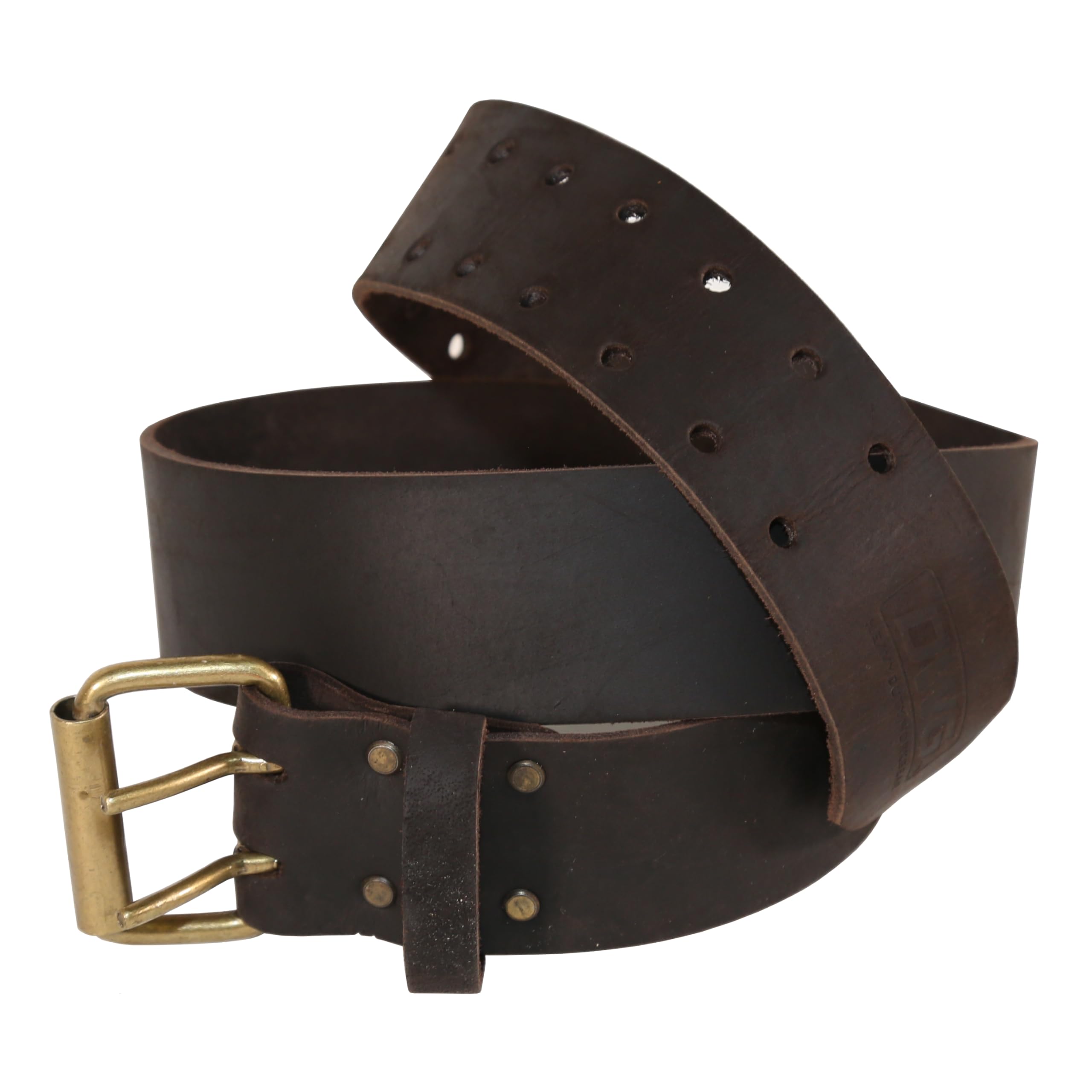 Surebuild Uk Unisex Brown 50Mm Oil-Tan Genuine Leather Belt – Heavy Duty Work Belt For Scaffolders, Builders & Tradesmen