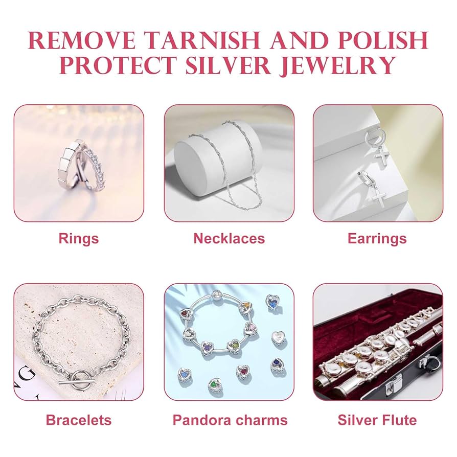 Amazon.co.jp: SEVENWELL ジュエリークリーニングクロス ピンク