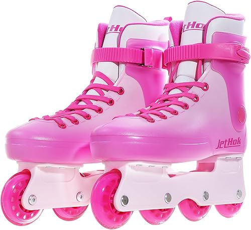 Miniatura 6 de Inlineskates - Patines en línea para mujeres y niñas, tamaño ajustable, freno extraíble, rodamientos ABEC-7, para patinaje en interiores y