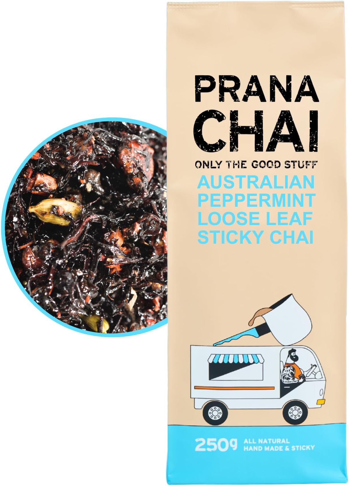 Prana Chai Peppermint Tea Loose Leaf Blend- No Sugars, No Syrups, No Concentr...