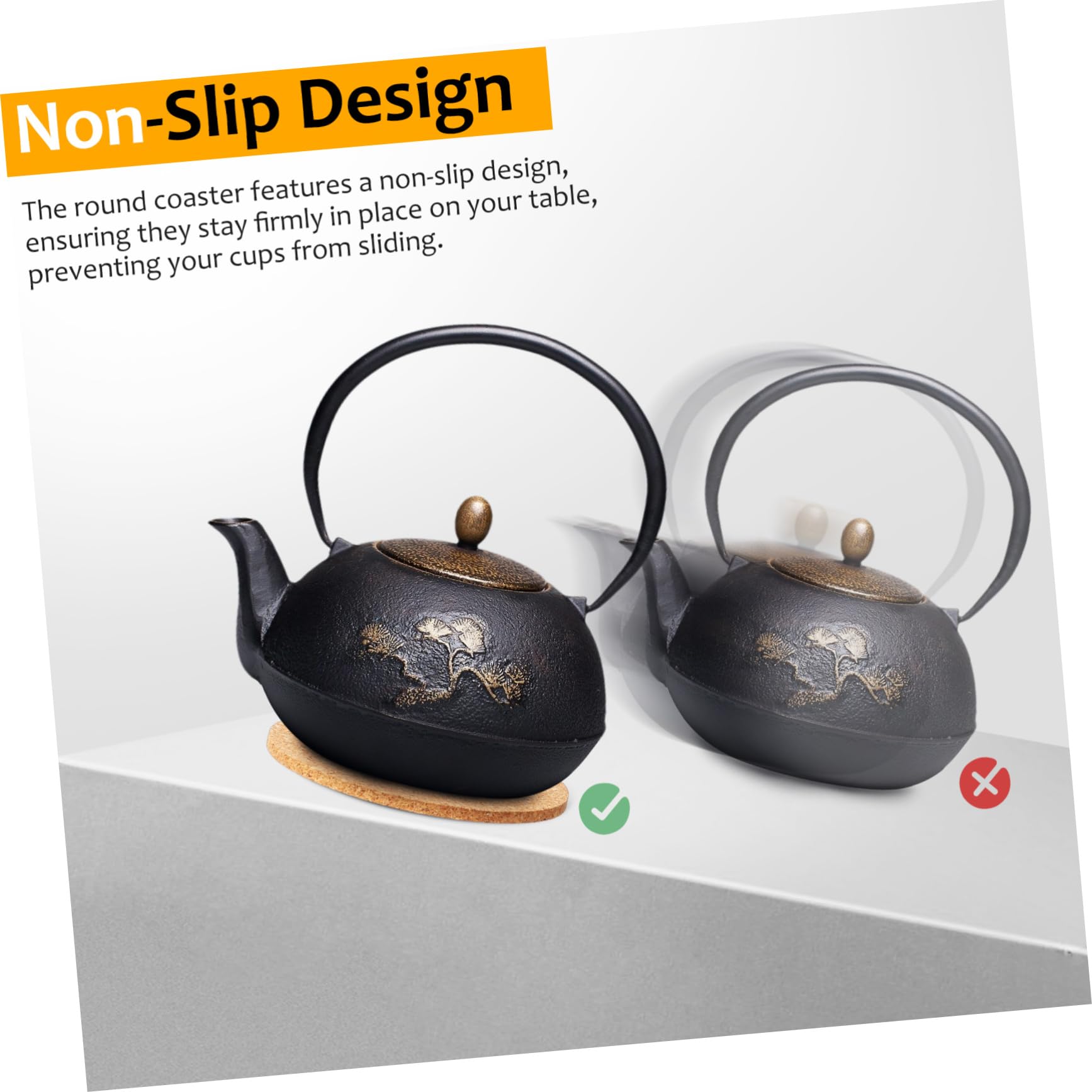 100pièces sous-Verres Liège Ronds pour Boissons Dessous De Liège pour Table Basse Protection Thermique