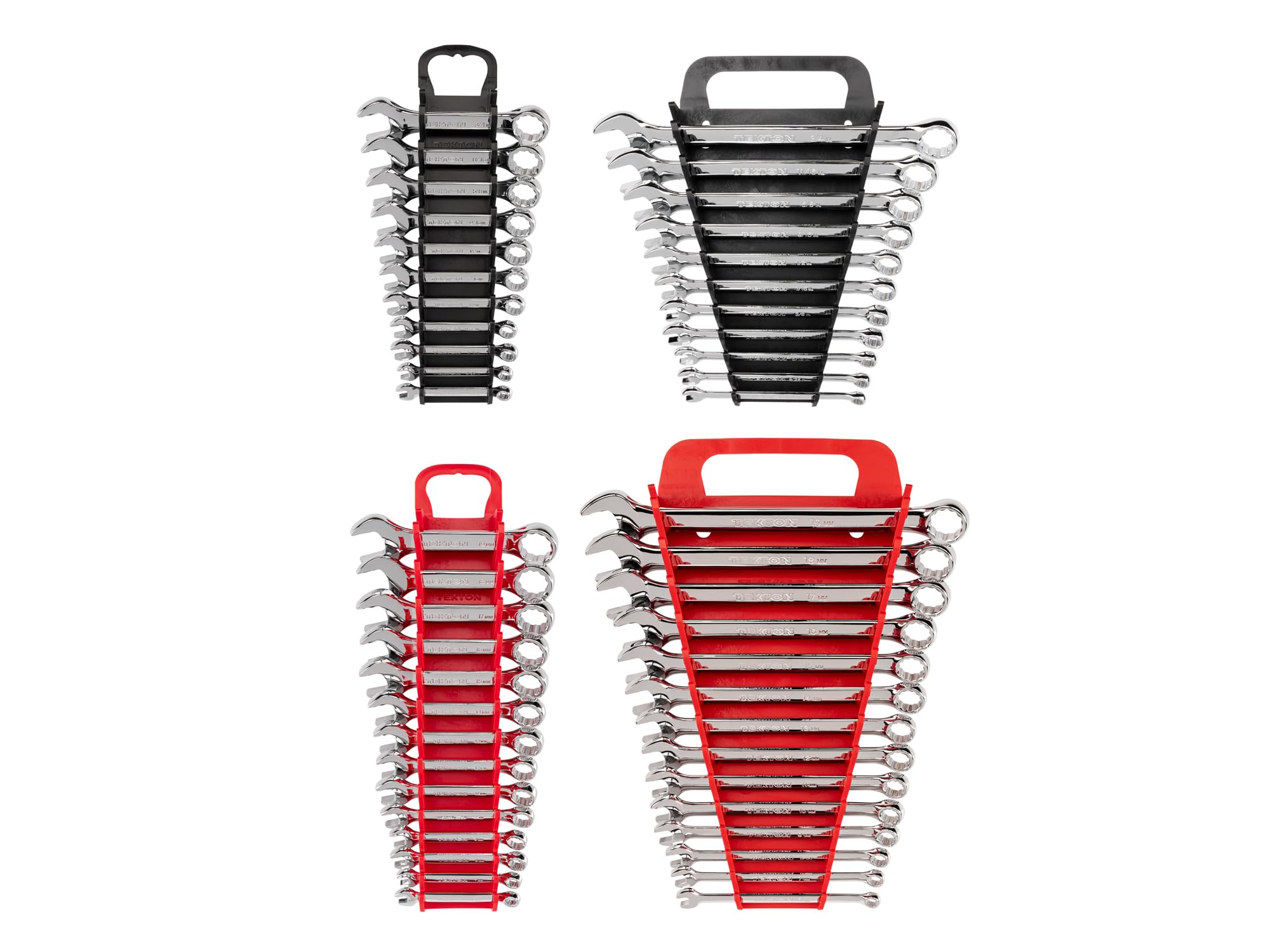 TEKTON Stubby and Standard Length Combination Wrench Set with Holders, 50-Piece (1/4-3/4 in., 6-19 mm) | WCB92902