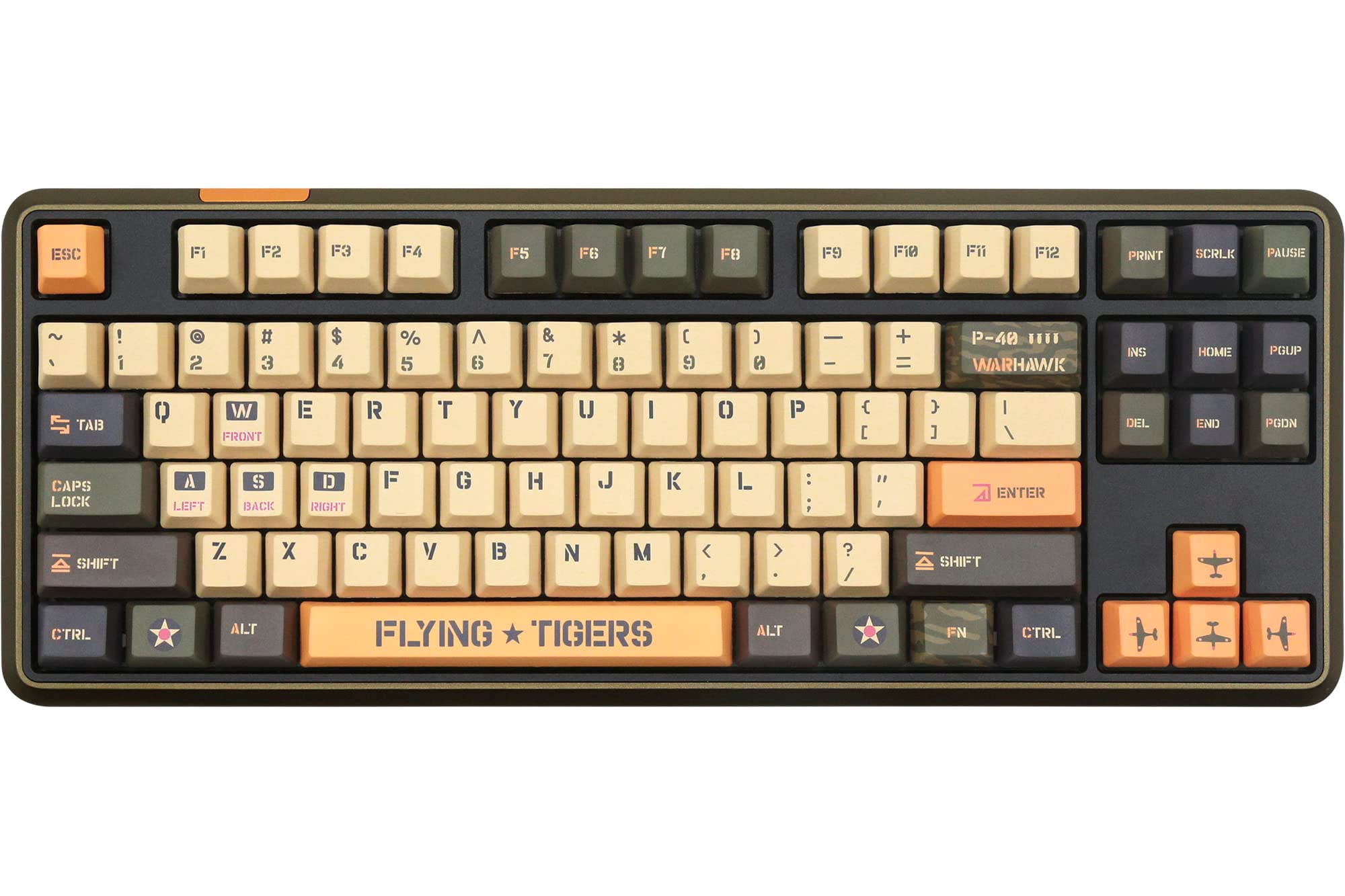 キーボード Varmilo Sword 2-87 Flying Tiger Amazon.com: Varmilo Sword 2-87 Flying Tigers White LED TKL