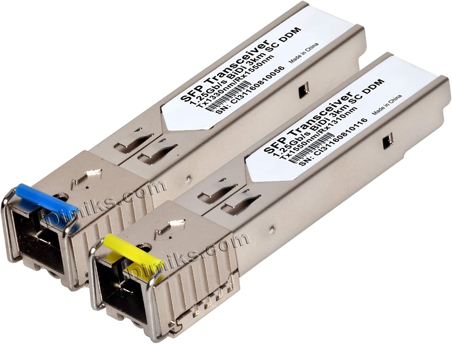 3km SFP BiDi 1G SC (Bi-Directional, WDM, 1.25Gbps, 3 km) DOM/DDM/DDMi SC (GLC-BX-D, GLC-BX-U, D/U, A/B, 1310/1550) Transceiver. (lot= 1 Pair [2 modules])