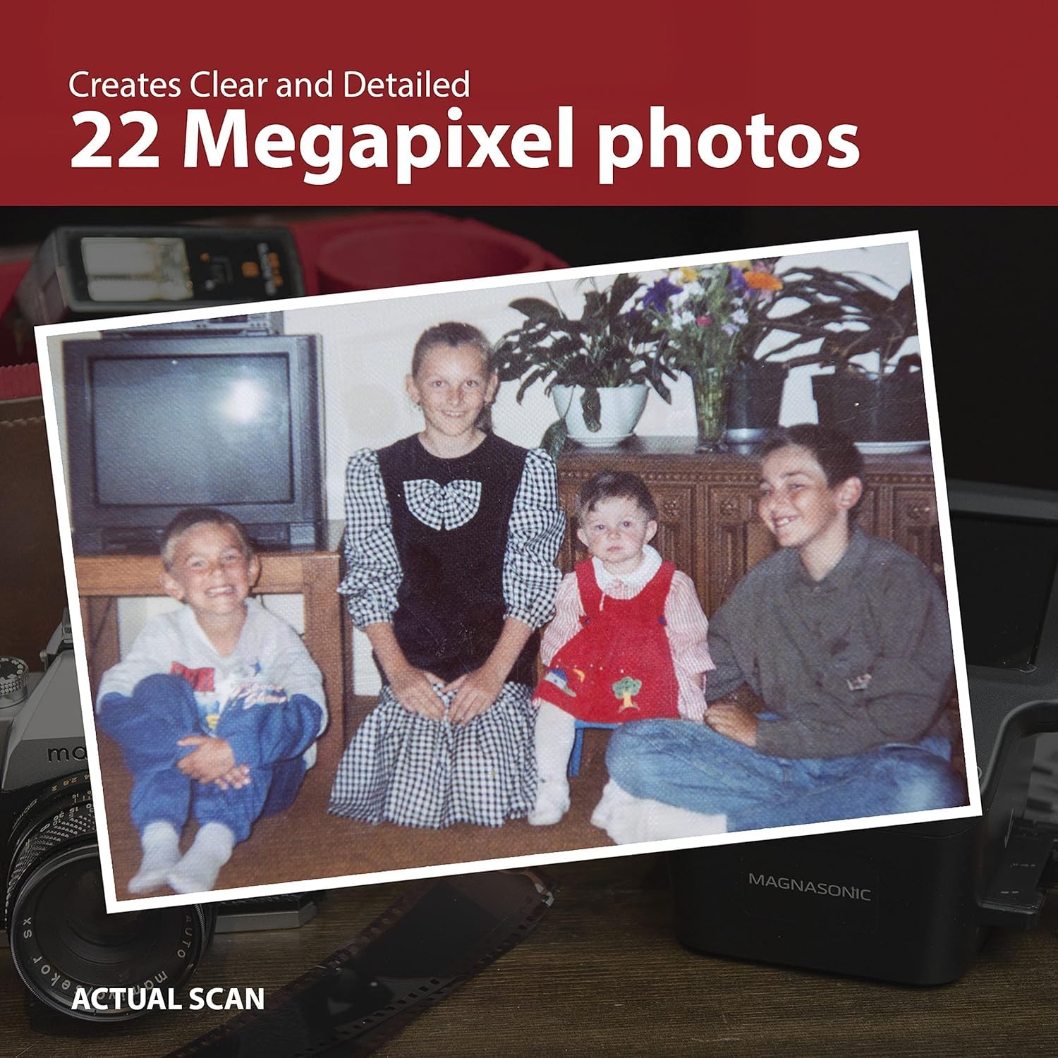 Magnasonic All-In-One 24MP Film Scanner 5" Display HDMI FS71 35mm 126 110 Super 8 Film Slides Digital