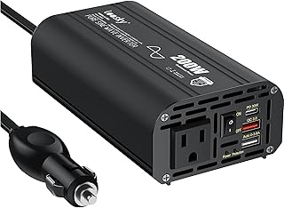 Pure Sine Wave 200 Watt Power Inverter DC 12V to AC 110V 120V Car Inverter Converter with [30W PD USB-C] QC3.0 Fast Charging & AC Outlet for Car Laptops Phones by Leesky