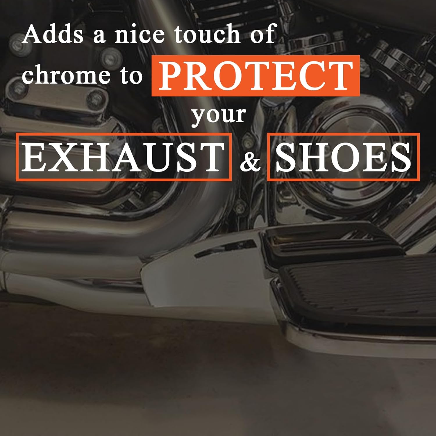 FOVPLUE Right-side Rider Footboard Heel Guard for Harley '12-'16 FLD, '86-'17 FL Softail, '86-later Touring CVO Road Glide Road King Street Glide Electra Glide and '09-later Trike,Chrome
