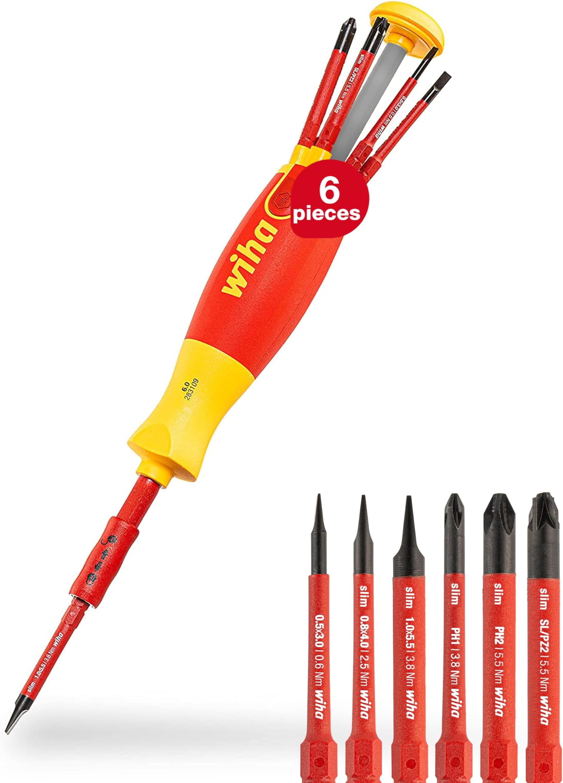 Wiha 283109021 Magazine Bit Holder Red/Yellow Schlitz/PH/SL+PZ