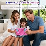 PRITOM 10 inch Kids Tablets, Android 15 Tablet with Lanyard 32GB, Five-Core, HD IPS Display, WiFi, Dual Camera, Toddler Tablet for Kids Age (Pink)