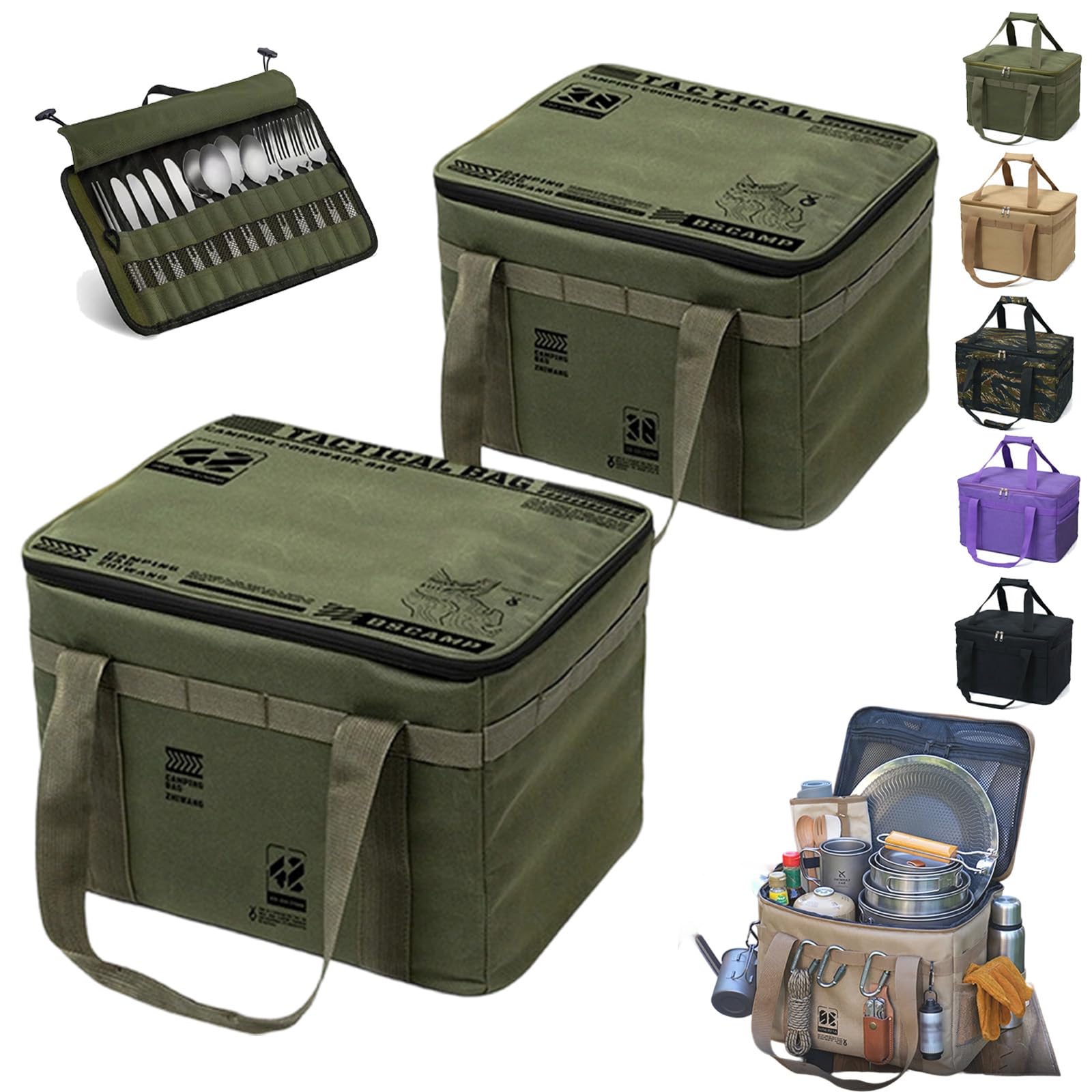 Camping Aufbewahrungstasche Mit Riesigem FassungsvermöGen, 30l/42l Campingbox, Camping Tasche, Faltbarer Organizer Campingboxen FüR Strand, Wander Und Outdoor