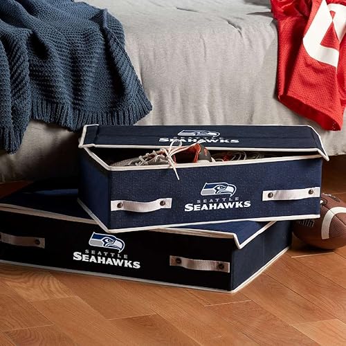 Miniatura 3 de Franklin Sports NFL - Contenedores de almacenamiento para debajo de la cama, contenedores organizadores plegables, decoración de oficina del equipo