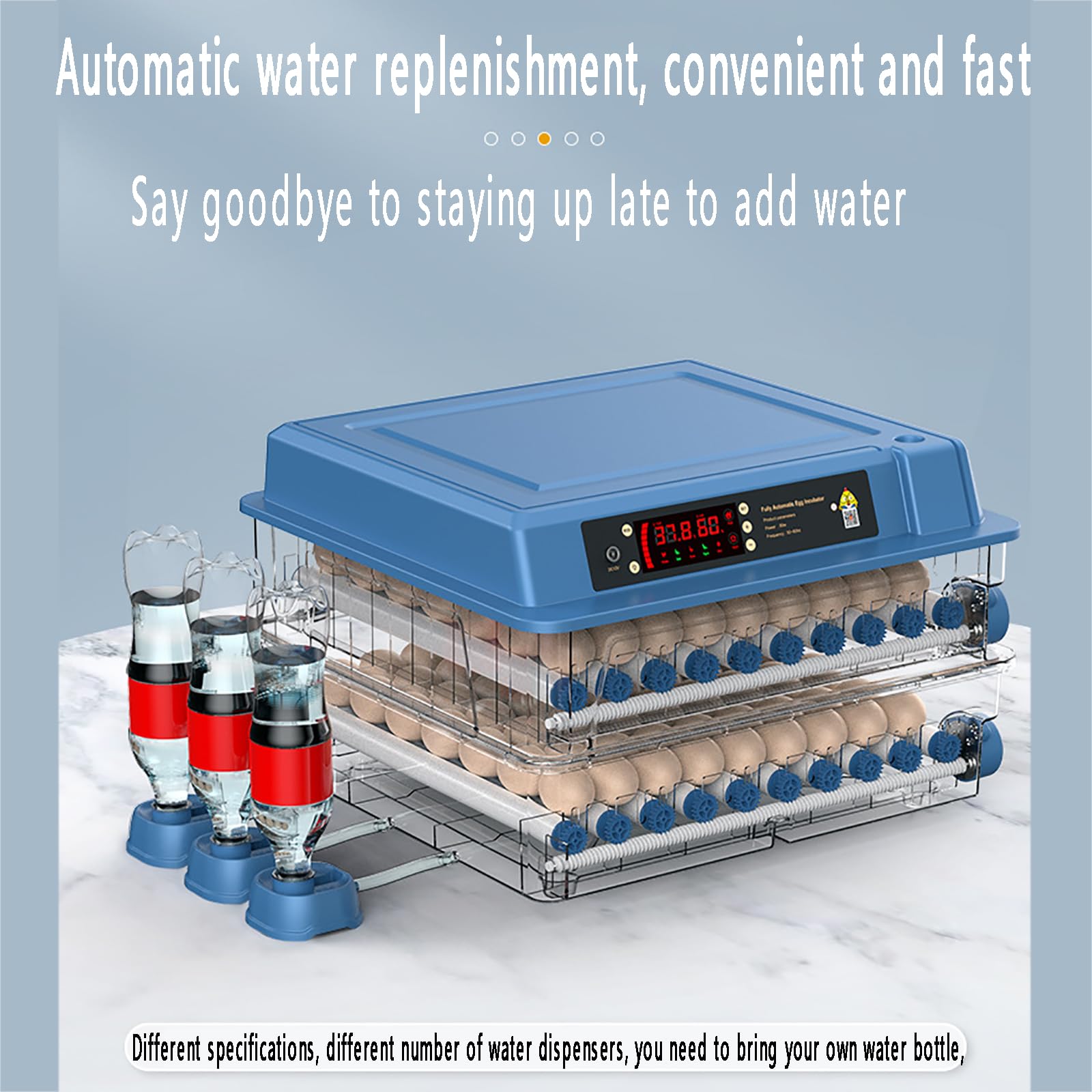MObyat Incubatrice a Temperatura Controllata, Incubatrice per Pulcini Completamente Automatica, in Grado di Incubare da 6 a 392 Uova, con Irrigazione Automatica delle Uova, Controllo della