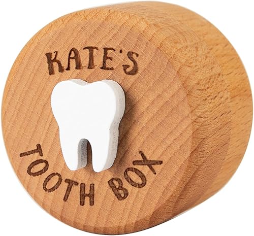 Miniatura 3 de Free-Space Caja de madera tallada en 3D de hada de dientes, regalo de almacenamiento de recuerdos para niño o niña