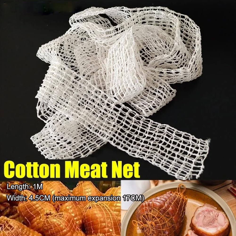 Rete Per Arrosti In Cotone Alimentare - 2 Pezzi Da 100 Cm, Elastica Per Carne Da Cucina, Forno O Affumicatura