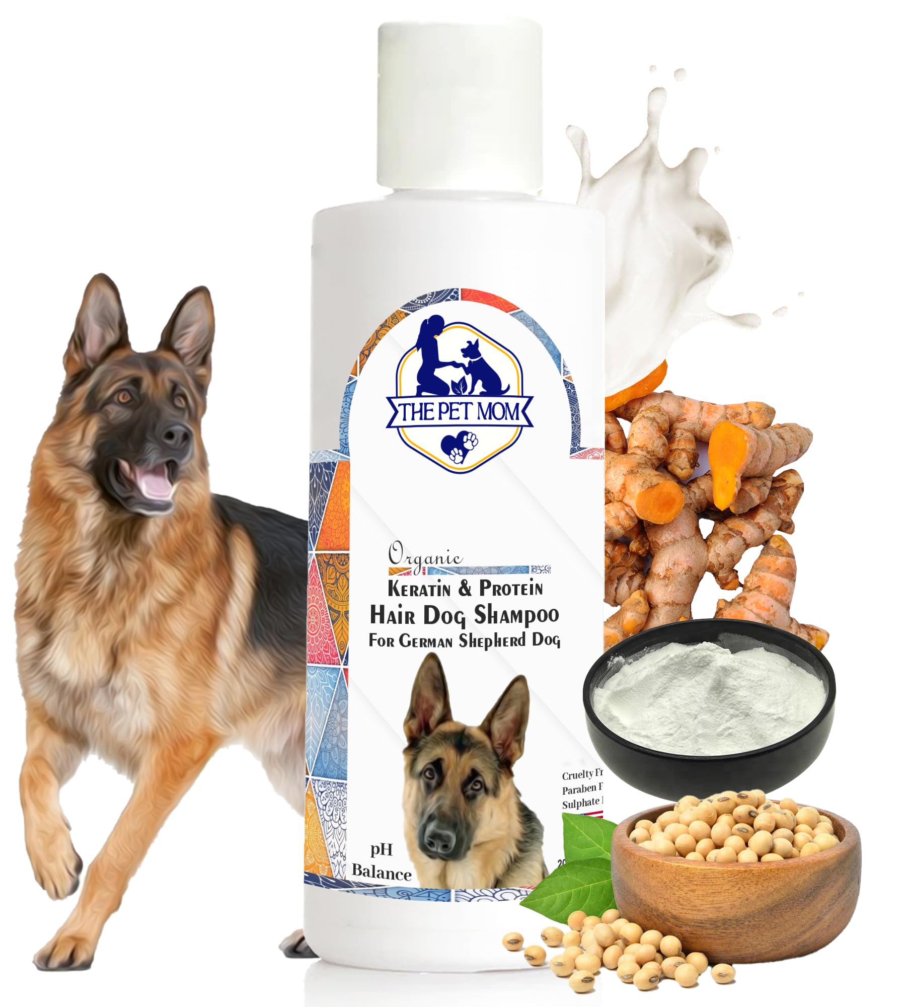 The Pet Mom Organic Keratin & Protein Hair Dog Shampoo for German Shepherd Dog & Puppy | Healthy Pet Fur Nourish, Strengthen & Shine | Deep-Cleansing & Removes Dirt | All Dog Breed – 200ml (B0CKS3FD21) Amazon Price History, Amazon Price Tracker