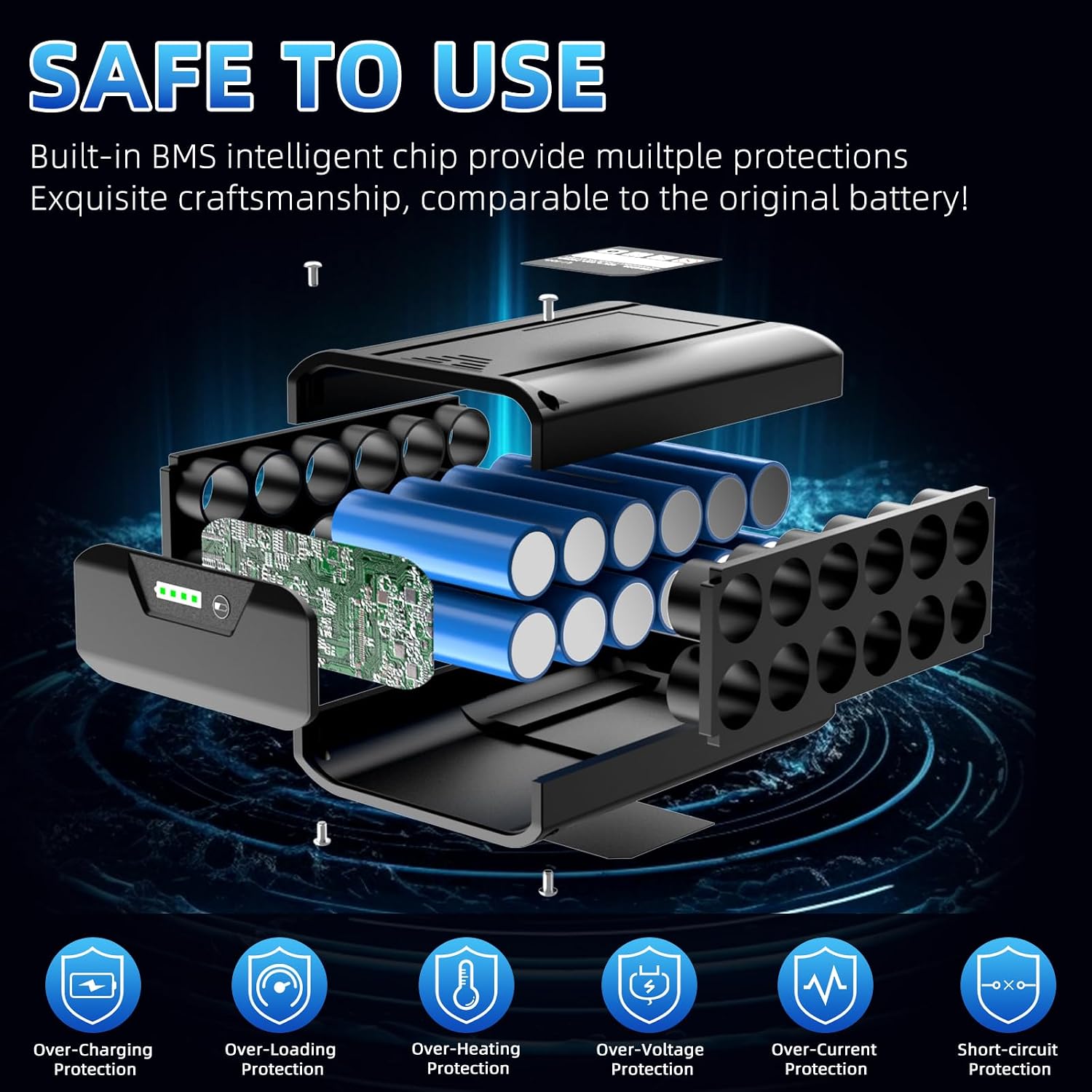 SAPBJ 6.0Ah Battery for Kobalt 40V Max Battery Replacement, Rechargeable Li-ion Battery Model KB640-06