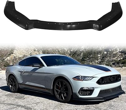 Front Bumper Lip Compatible with 2021-2023 Ford Mustang Mach 1 Models, Matte Black Handling Package Style PP - Polypropylene Front Lower Chin Spoiler Protector, 1 PC